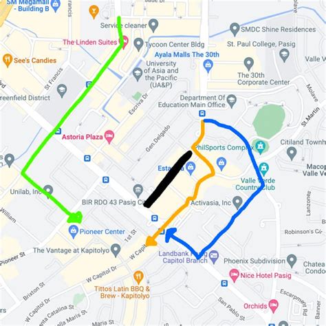 meralco avenue map